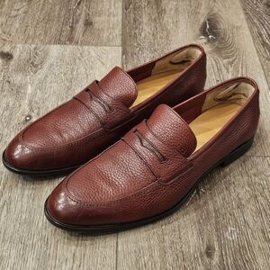 [Like New] Modern BALLY Rich Burgundy Red Leather Loafers
